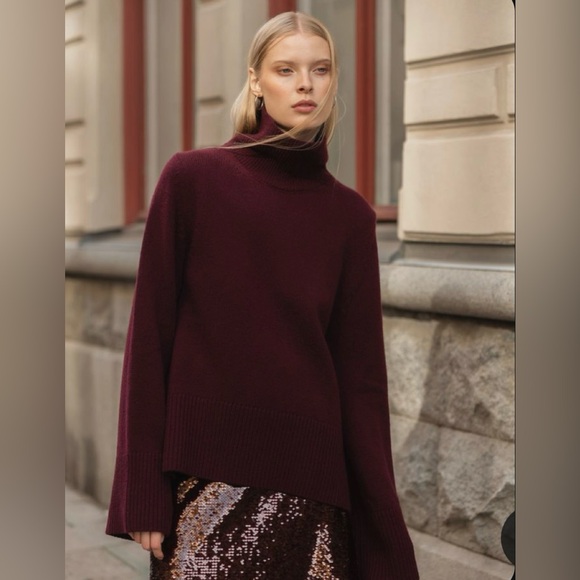 Ann Taylor Wool Blend Oversize Turtleneck Sweater - Picture 1 of 6